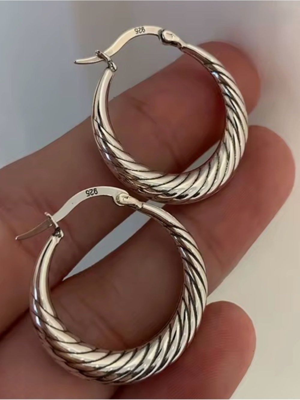 New Silver Everyday Hoop Earrings